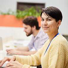 Female in office
