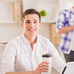 Man Drinking Coffee